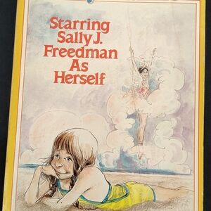 Vintage Illustrated Movie Poster Featuring Sally J. Freedman - Yellow Border